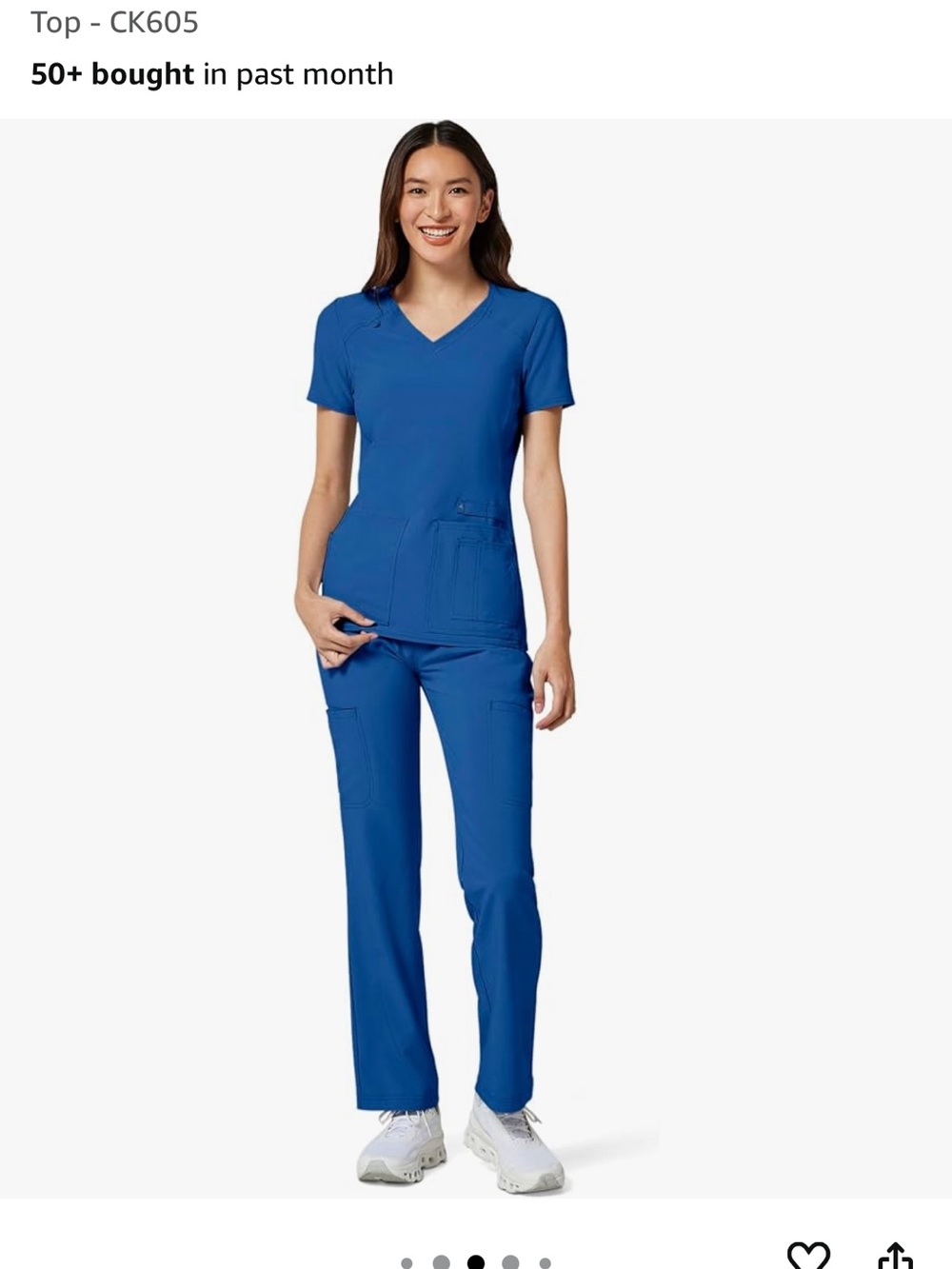 Cherokee Iflex Scrub V-Neck Knit Panel Top